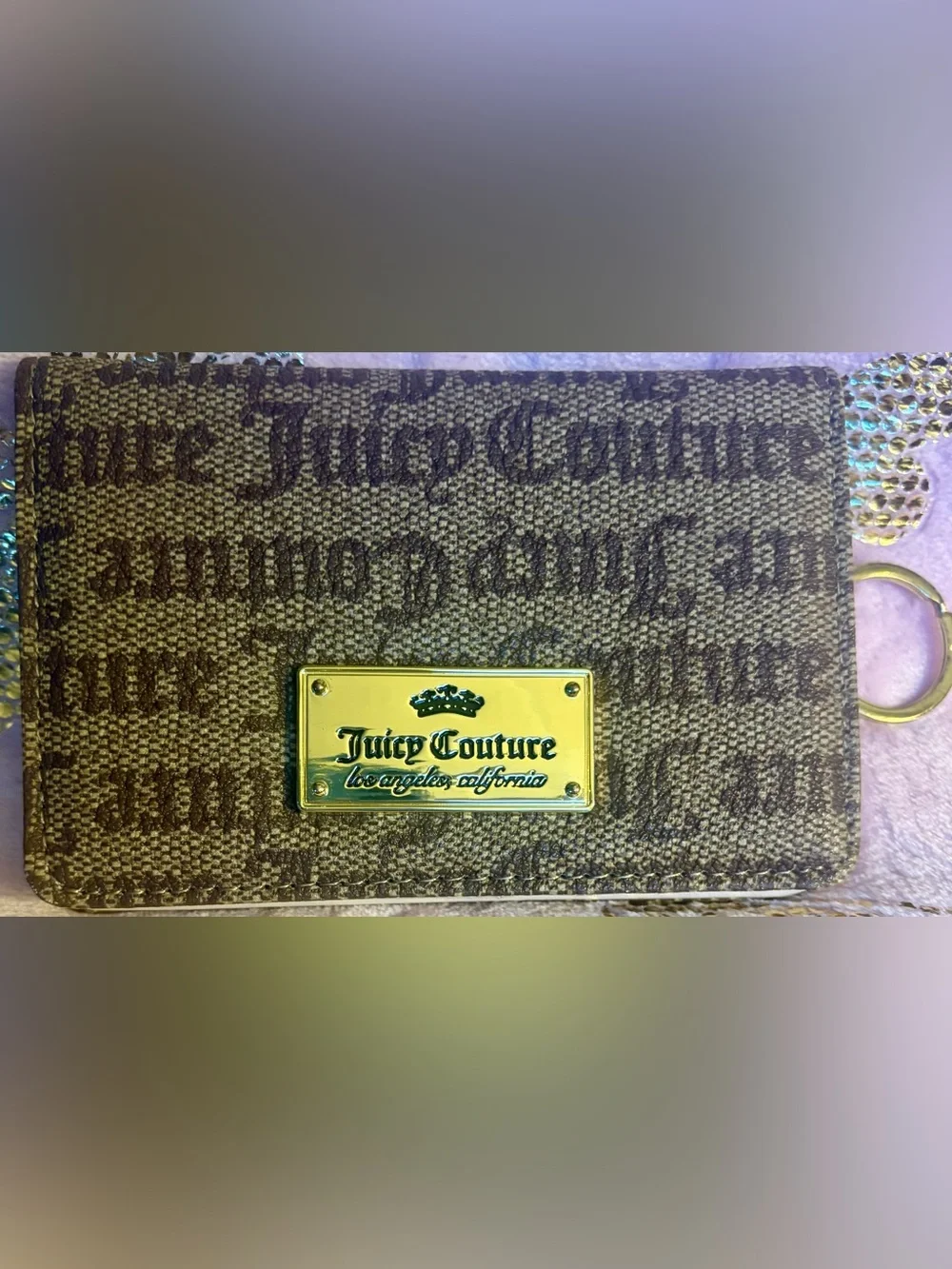 Juicy Couture Gold-Tone Monogram Interior Detail